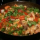 Shrimp with Sofrito and Manchego